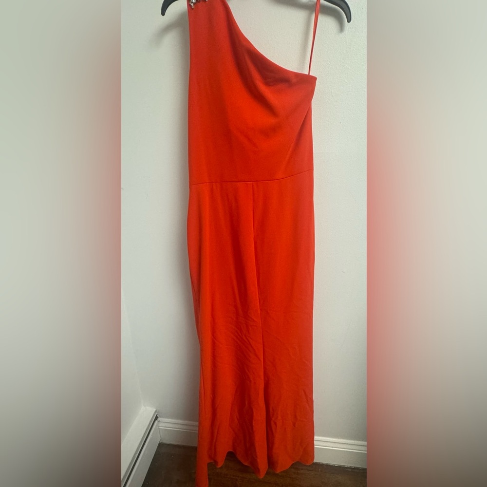 Terani Couture One Shoulder Orange Dress - Picture 4 of 11